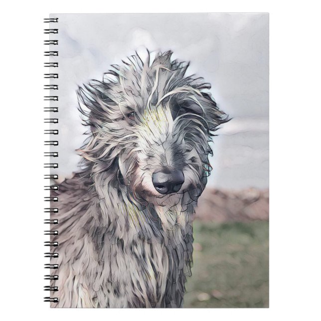 Caderno Espiral Notebook Escocês Deerhound Art Lined Spiral (Frente)