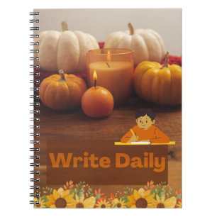 Caderno Espiral Notebook Escrevendo - Menino