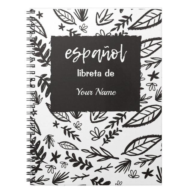 Caderno Espiral Notebook espanhol personalizado para classes (Frente)
