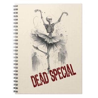 Caderno Espiral Notebook especial sobre esqueletos dançantes