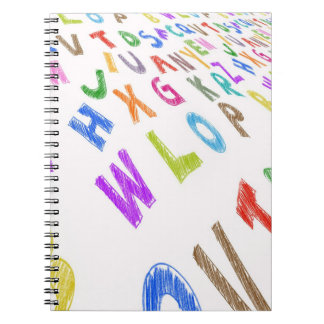 Caderno Espiral Notebook espiral 8,5x11 - Alfabeto educacional