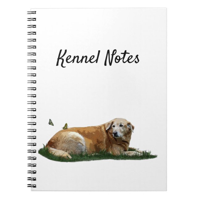 Caderno Espiral Notebook espiral amarelo-labrador misto de cães de (Frente)