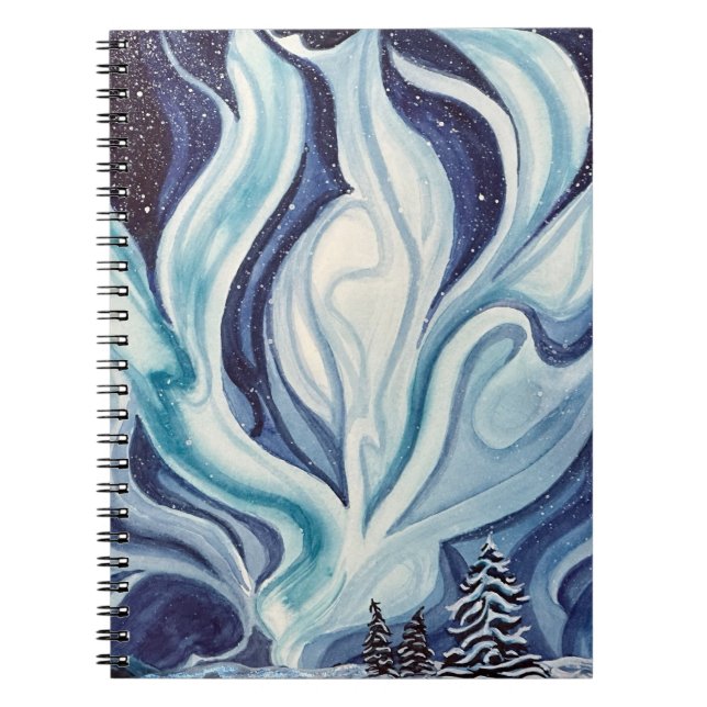 Caderno Espiral Notebook espiral "Aurora Azul" (Frente)