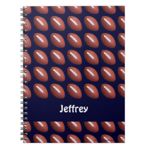 Caderno Espiral Notebook espiral azul com nome personalizado de fu