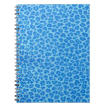 Notebook espiral azul-leopardo