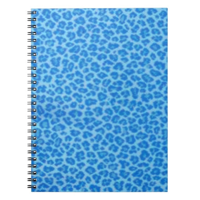 Caderno Espiral Notebook espiral azul-leopardo (Frente)