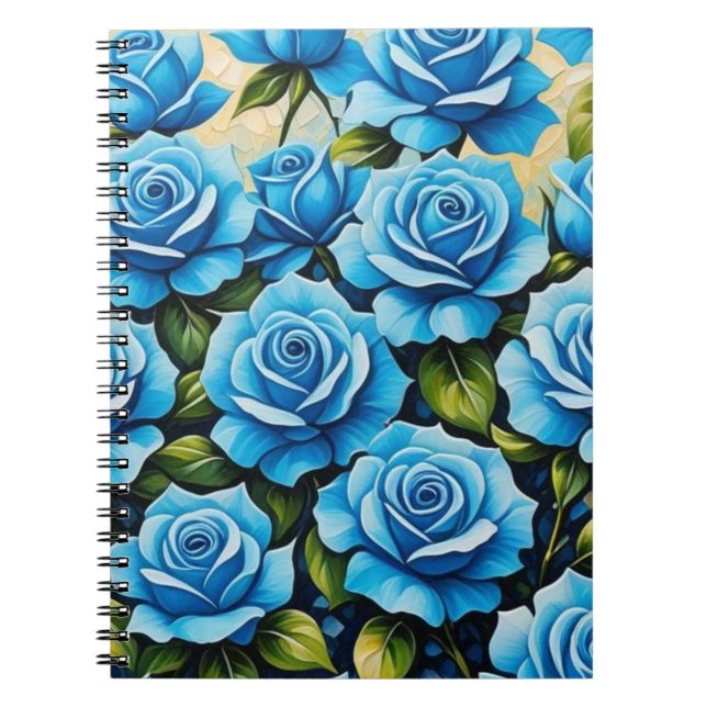 Caderno Espiral Notebook espiral, azul-Rosa, mosaico (Frente)