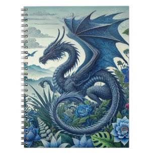 Caderno Espiral Notebook espiral Blue Dragon Fantasy-Themed