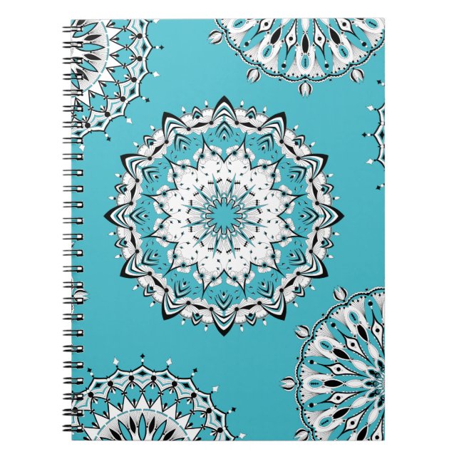 Caderno Espiral Notebook espiral Blue Mandalas 3 (Frente)