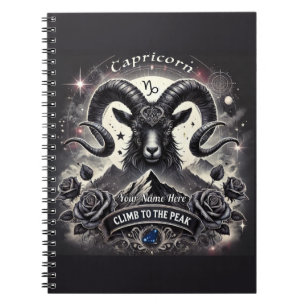 Caderno Espiral Notebook espiral Capricórnio "Sobe até o Pico"