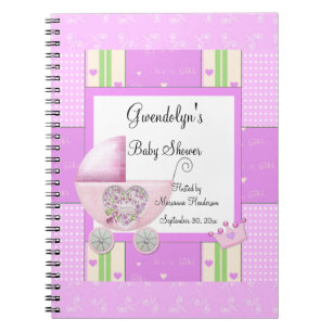 Caderno Espiral Notebook espiral Chá de fraldas princesa rosa