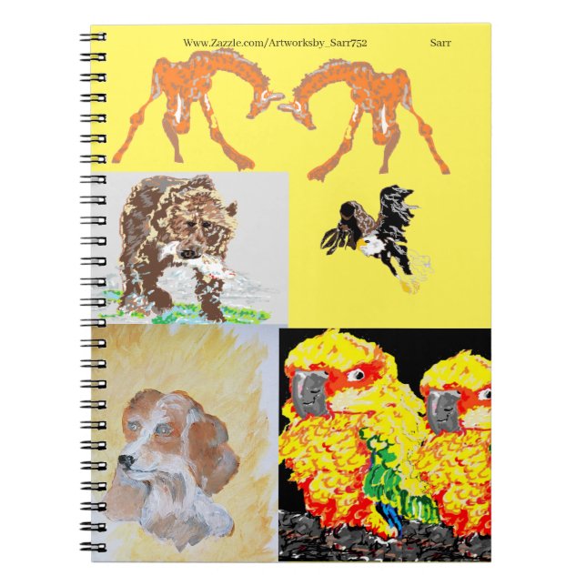Caderno Espiral Notebook espiral: Cobrir de animais (Frente)