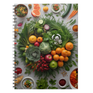 Caderno Espiral Notebook espiral com Comida personalizado