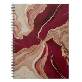 Caderno Espiral Notebook espiral com design de mármore vermelho