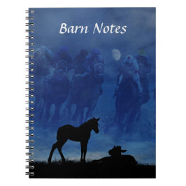 Caderno Espiral Notebook espiral com dois cavalos de corrida cuida
