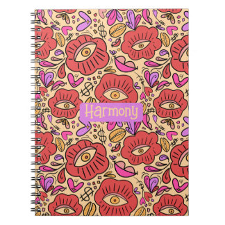 Caderno Espiral Notebook espiral com manifesto de porta-olhos