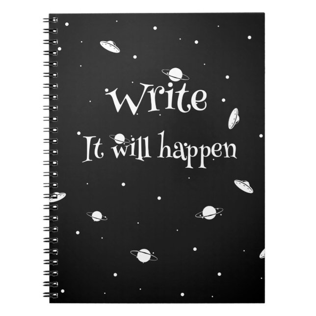 Caderno Espiral Notebook Espiral Com Padrão De Espaço (Frente)
