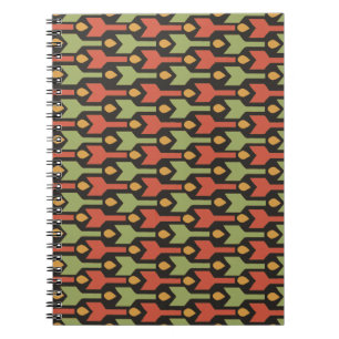 Caderno Espiral Notebook espiral com setas verdes egípcias verdes