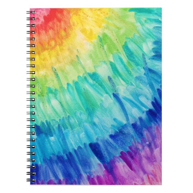 Caderno Espiral Notebook espiral com trabalho de arte pintado orig (Frente)