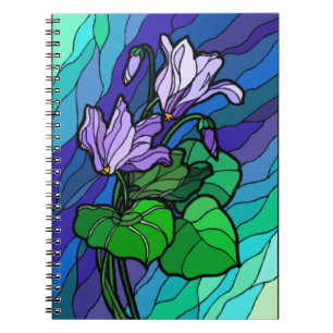 Caderno Espiral Notebook espiral com ventilador roxa de mancha