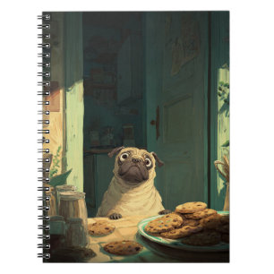 Caderno Espiral Notebook Espiral Cookie Thief Pug