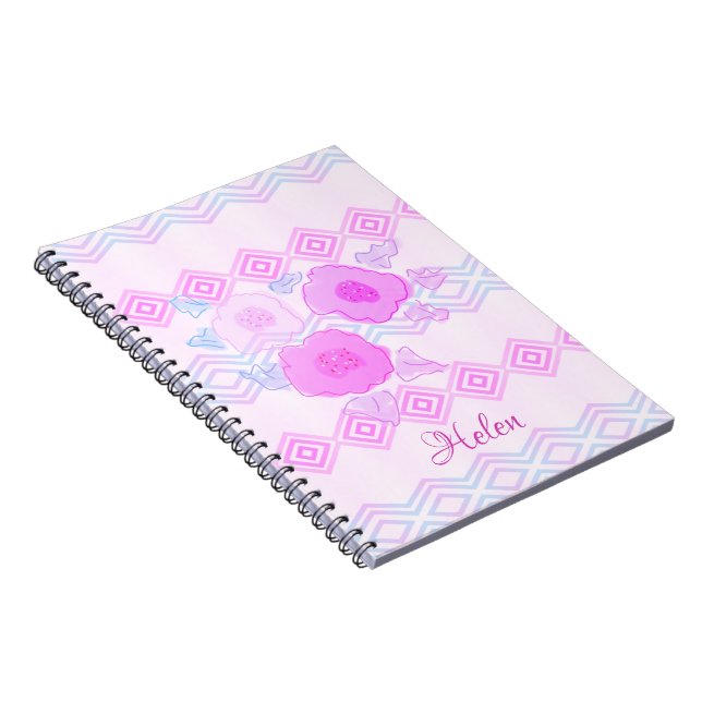 Caderno Espiral Notebook espiral, cor-de-rosa (Lado Direito)