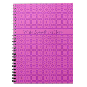 Caderno Espiral Notebook espiral cor-de-rosa para personalizar a t