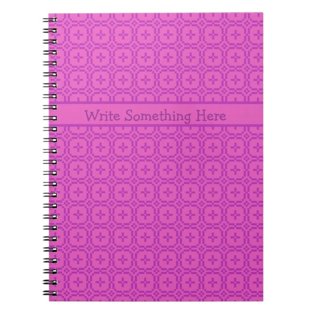 Caderno Espiral Notebook espiral cor-de-rosa para personalizar a t (Frente)