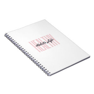 Caderno Espiral Notebook espiral, cor-de-rosa, saudável