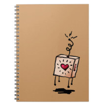 Notebook espiral, Coração em um Cartoon