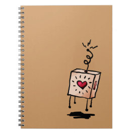 Caderno Espiral Notebook espiral, Coração em um Cartoon
