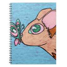 Notebook espiral, curioso amigo borboleta