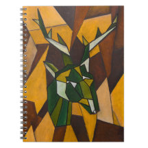 Notebook espiral de abstrato Deer