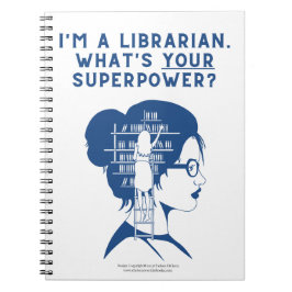Caderno Espiral Notebook espiral de biblioteca azul personalizado