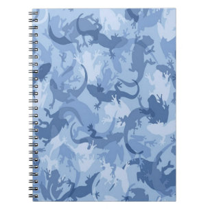 Caderno Espiral Notebook espiral de Camouflage Azul