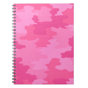 Caderno Espiral Notebook espiral de camuflagem rosa quente