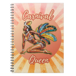 Caderno Espiral Notebook espiral de Caribe da Rainha do Carnaval