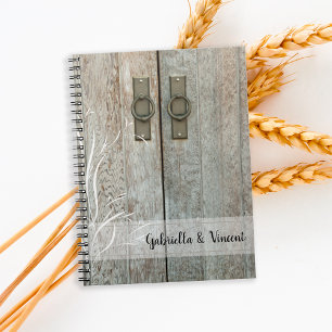 Caderno Espiral Notebook espiral de Casamento de Portas Duplas