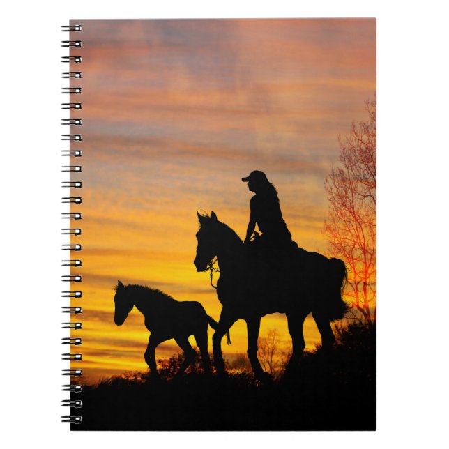 Caderno Espiral Notebook espiral de Cavalaria Sunset (Frente)