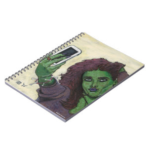 Caderno Espiral Notebook espiral de celular da Goblin Girl Selfie