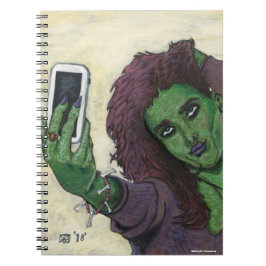 Caderno Espiral Notebook espiral de celular da Goblin Girl Selfie