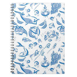 Caderno Espiral Notebook espiral de desenho de tinta da cozinha ch