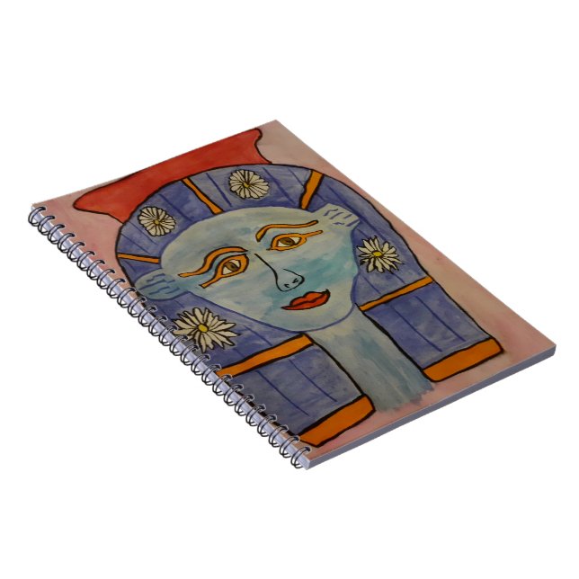 Caderno Espiral Notebook espiral de deusa egípcio (Lado Direito)