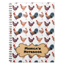 Caderno Espiral Notebook espiral de frango da Monica