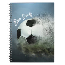 Notebook espiral de futebol personalizado