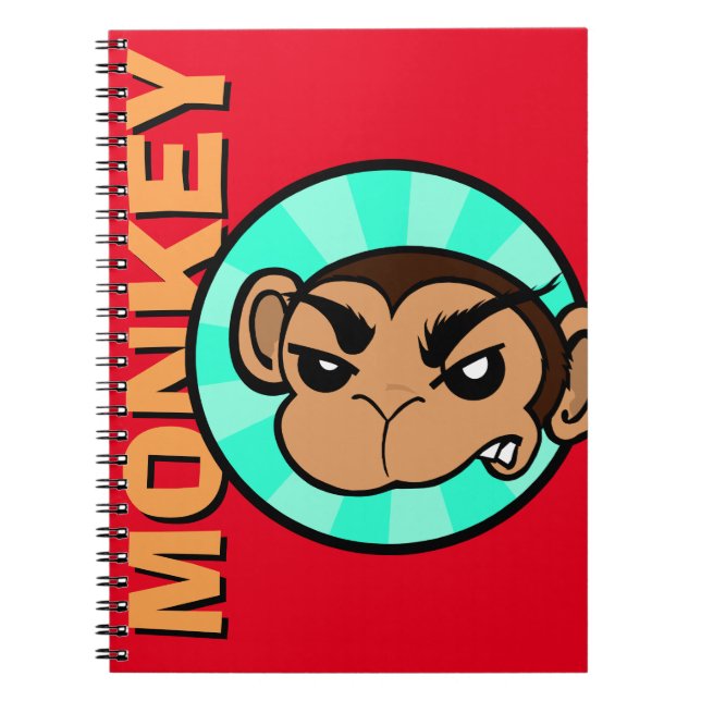 CADERNO ESPIRAL NOTEBOOK ESPIRAL DE MACACO FUNNADO (Frente)