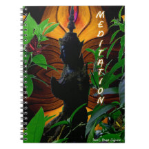 Notebook espiral de meditação buda da sabedoria an