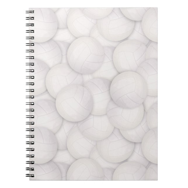 Caderno Espiral Notebook espiral de padrão de voleibol (Frente)