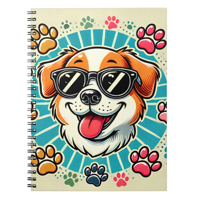 Caderno Espiral Notebook espiral de patas e tons (Frente)
