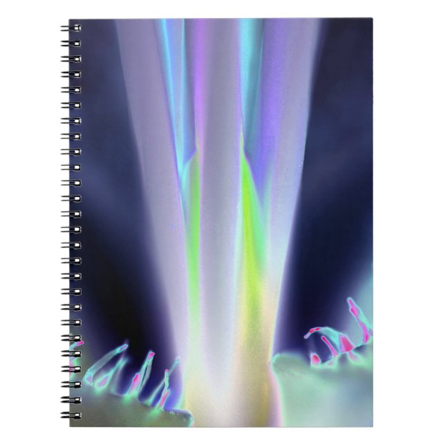 Caderno Espiral Notebook espiral de peças de ventilador de Lavanda (Frente)